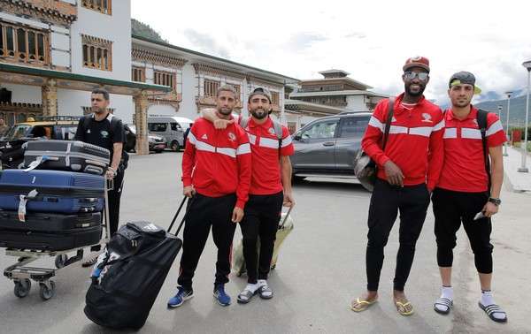 جانب من وصول اللاعبين