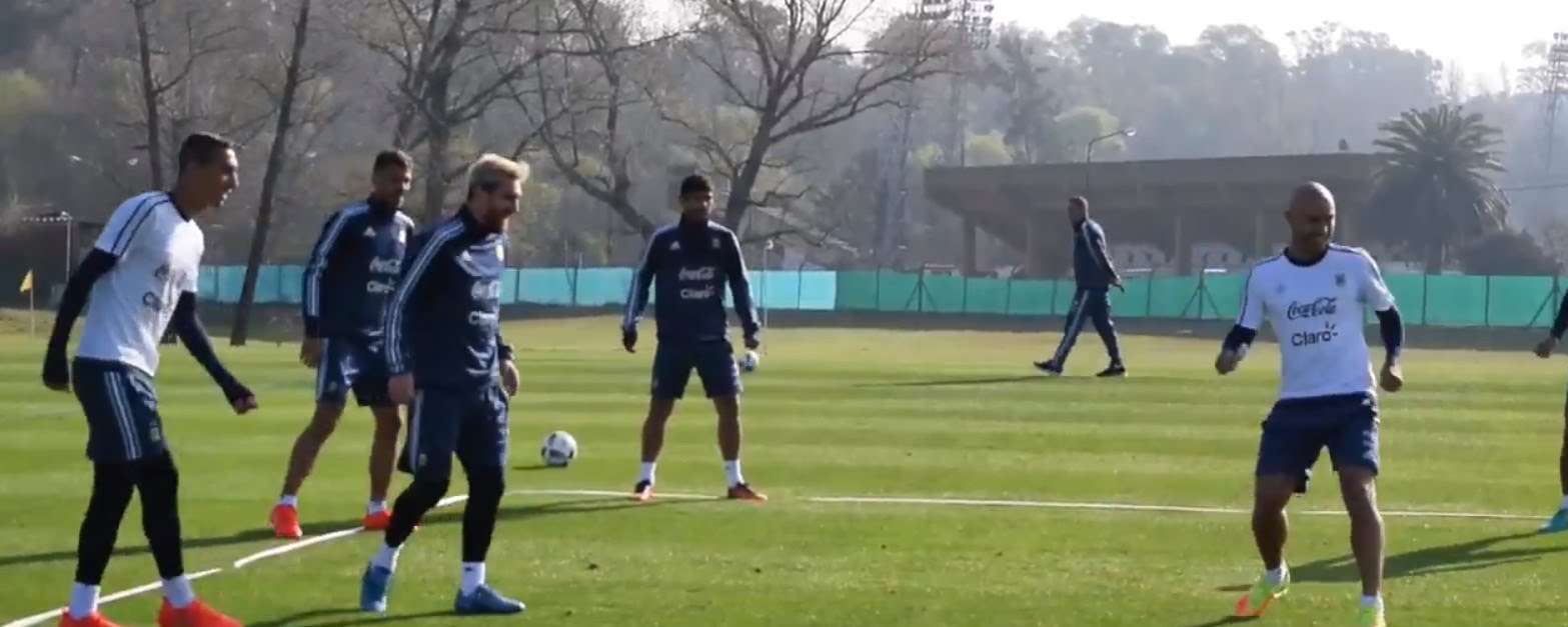 من تدريبات المنتخب الأرجنتيني - أرشيفية