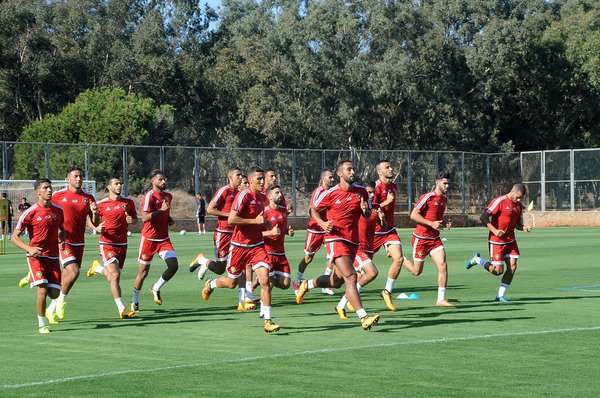 من تدريبات منتخب المغرب