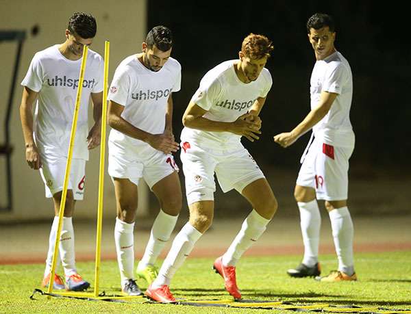 جانب من التدريبات الأخيرة لمنتخب تونس