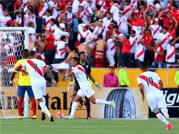 فرحة لاعبي بيرو