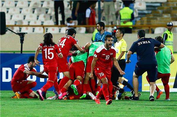 فرحة لاعبي سوريا