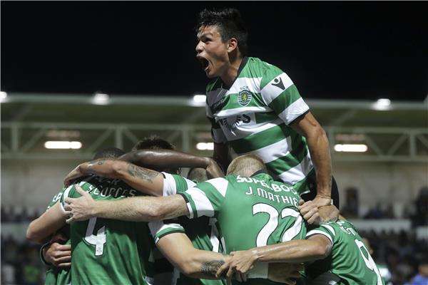 فرحة لاعبي سبورتينج لشبونة