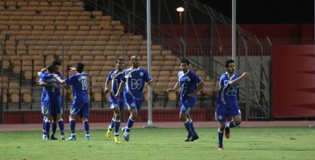فرحة لاعبي البسيتين بهدف اللاعب محمد عجاج