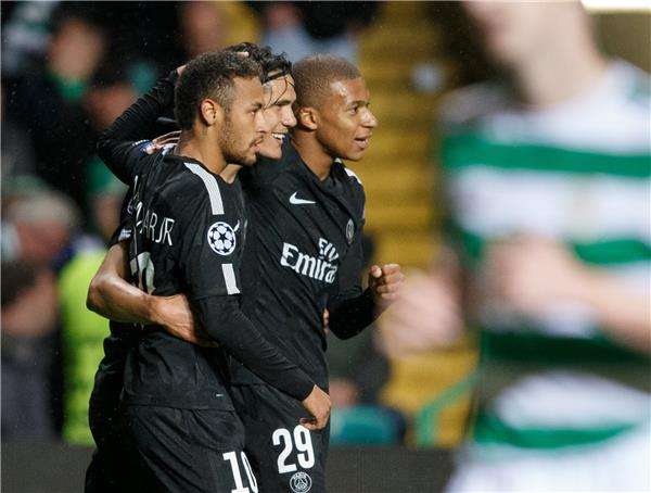 مبابي وكافاني ونيمار