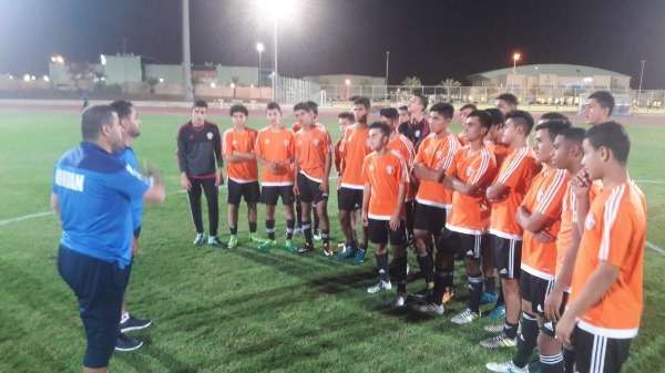 من تدريبات منتخب الأردن بالسعودية