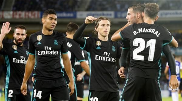فرحة لاعبي ريال مدريد