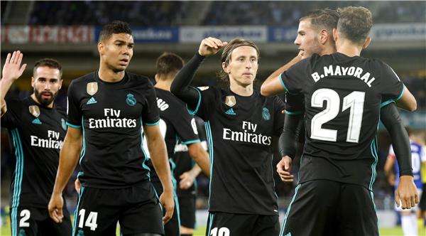 فرحة لاعبي ريال مدريد