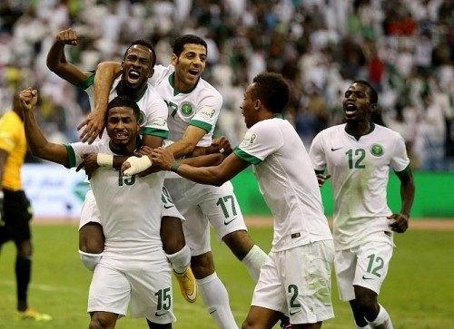 صورة أرشيفية للاعبي المنتخب السعودي