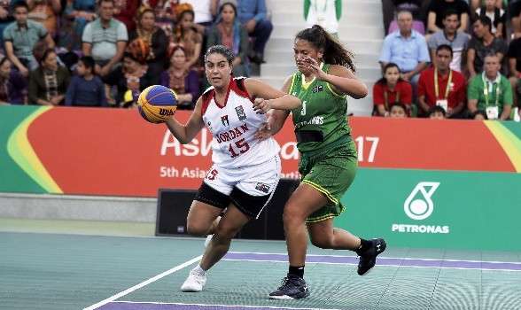 من لقاء منتخب الأردن للسيدات في سلة 3*3