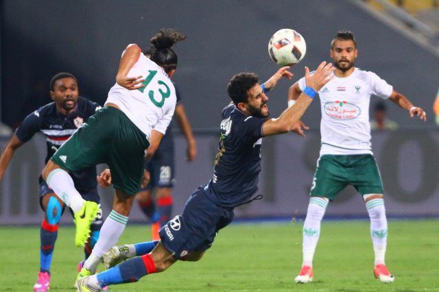 من مباراة الزمالك والمصري
