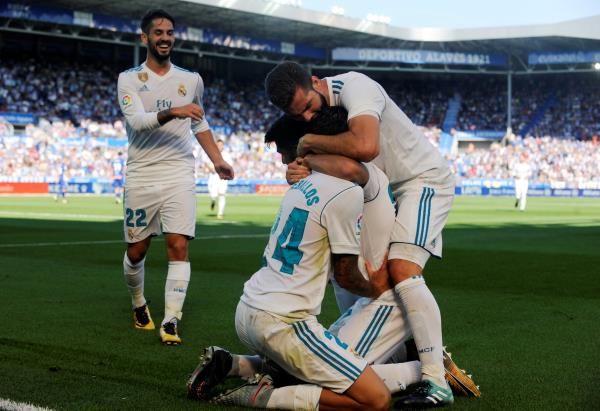 فرحة لاعبي ريال مدريد
