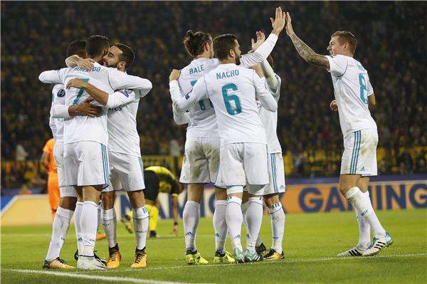 فرحة لاعبي ريال مدريد