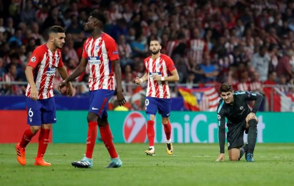جانب من لقاء أتلتيكو مدريد وتشيلسي