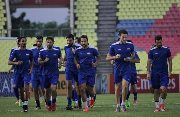 جانب من تدريبات منتخب سوريا