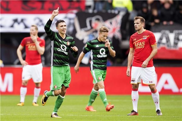 جانب من مباراة فينورد وألكمار