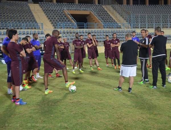 جانب من تدريبات منتخب ليبيا