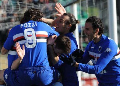 لقطة من مباراة سمبدوريا و سيينا