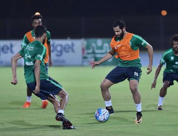 جانب من تدريبات المنتخب السعودي