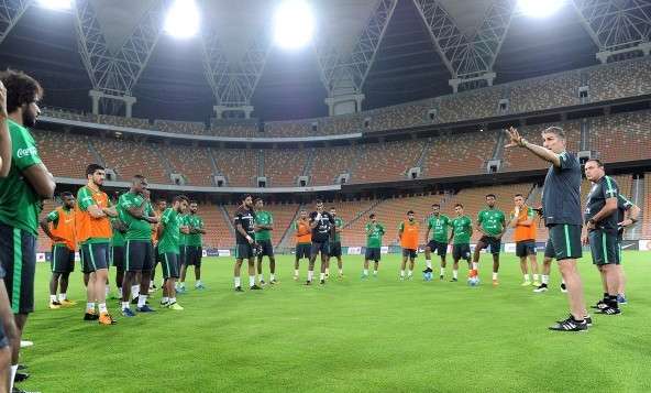 جانب من تدريبات المنتخب السعودي