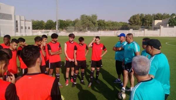 من تدريبات شباب الأردن اليوم