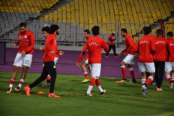 جانب من تدريبات المنتخب المصري