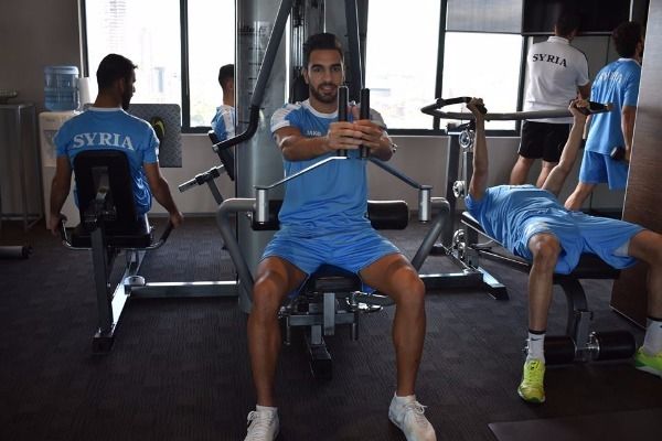 من استعدادات المنتخب السوري