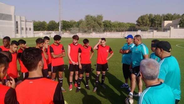 من تدريبات منتخب الأردن في الإمارات