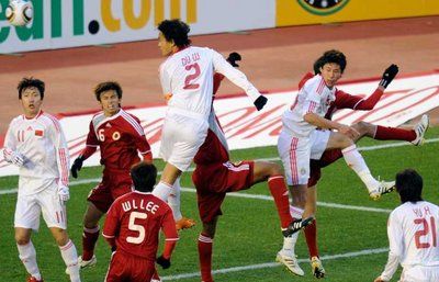 من مباراة الصين وهونج كونج