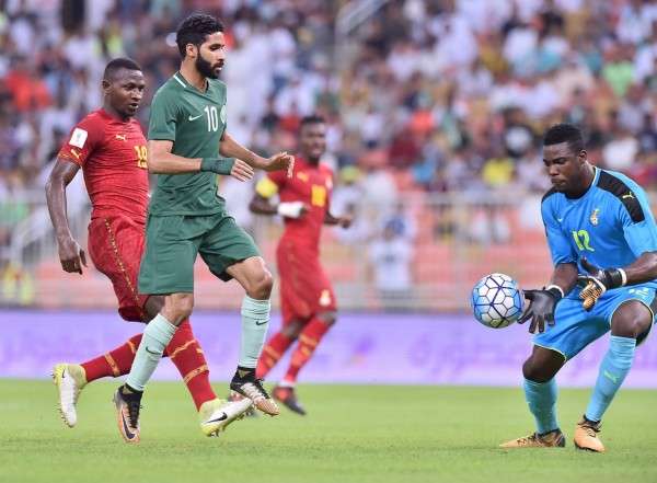 جانب من مباراة السعودية وغانا