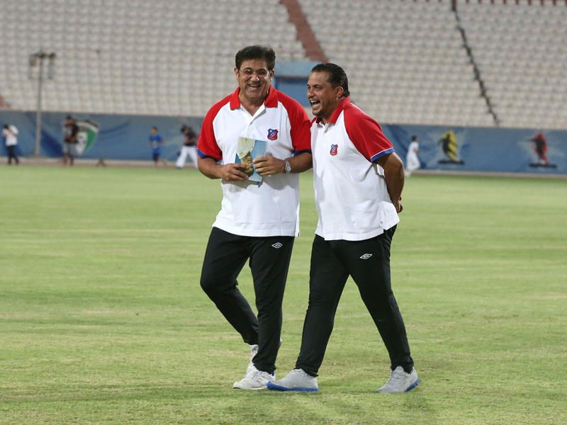 حمادة والجنرال أثناء قيادة فريق الكويت