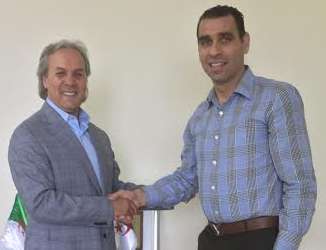 رابح ماجر رفقة رئيس الاتحاد الجزائري