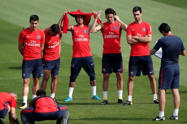 نيمار و إيمري في أحد التدريبات - ارشيفية