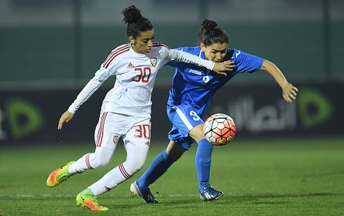جانب من مباراة لمنتخب سيدات الإمارات