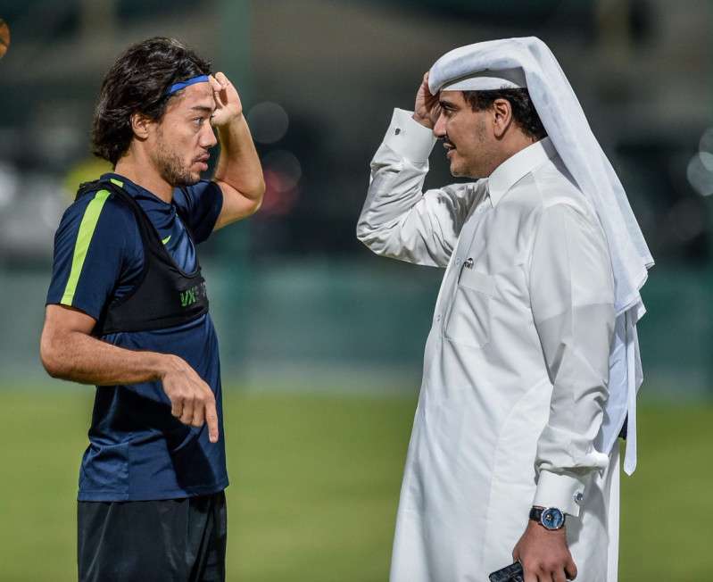 رئيس الريان يدعم فريقه