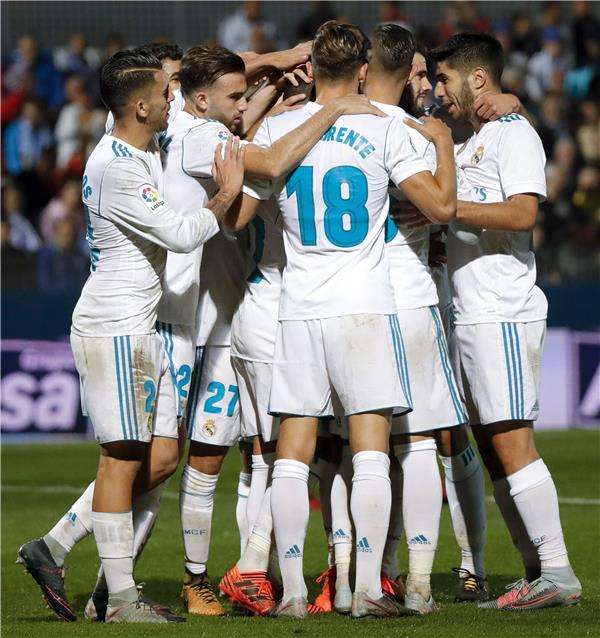 فرحة لاعبي ريال مدريد