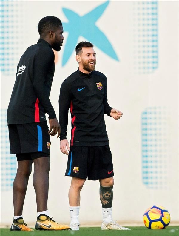 ميسي في تدريبات برشلونة