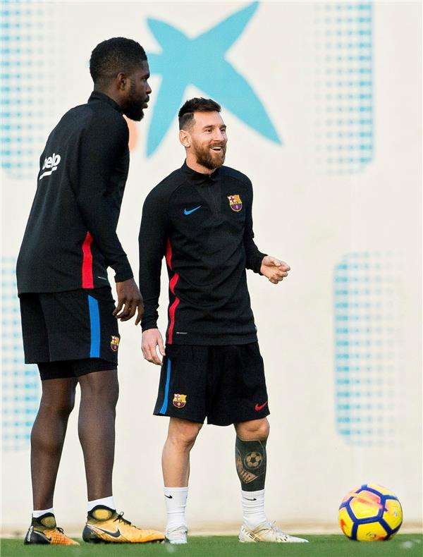 ميسي في تدريبات برشلونة