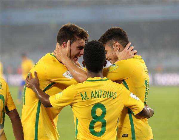 فرحة لاعبي البرازيل