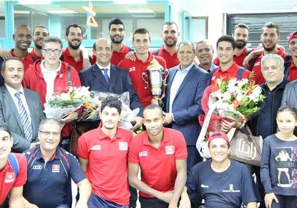 من استقبال منتخب الكرة الطائرة