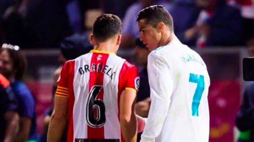 كريستيانو مع قائد جيرونا