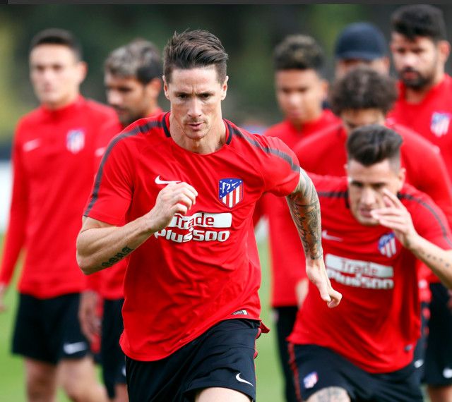 جانب من تدريبات أتلتيكو مدريد