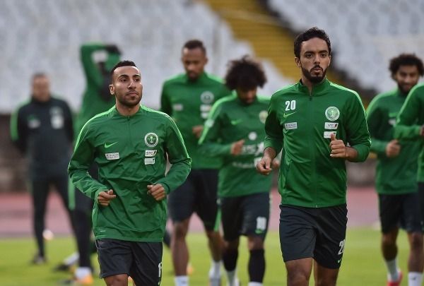 من تدريبات المنتخب السعودي