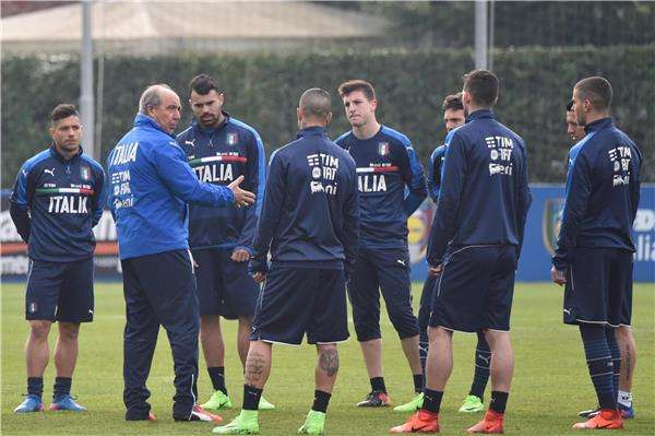 من تدريبات منتخب إيطاليا - أرشيفية