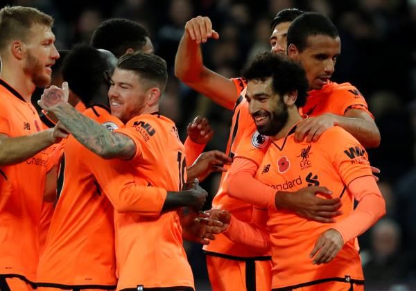 فرحة لاعبي ليفربول