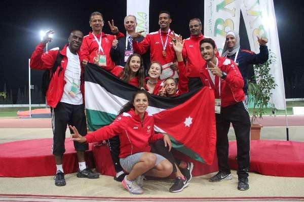 منتخب الأردن متوجاً بالميداليات
