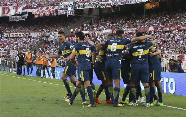 فرحة لاعبي بوكا جونيورز