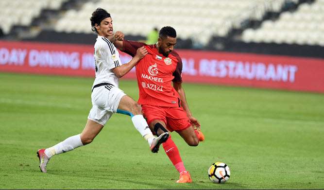 من لقاء شباب الأهلي دبي والجزيرة