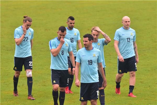 من تدريبات المنتخب الأسترالي