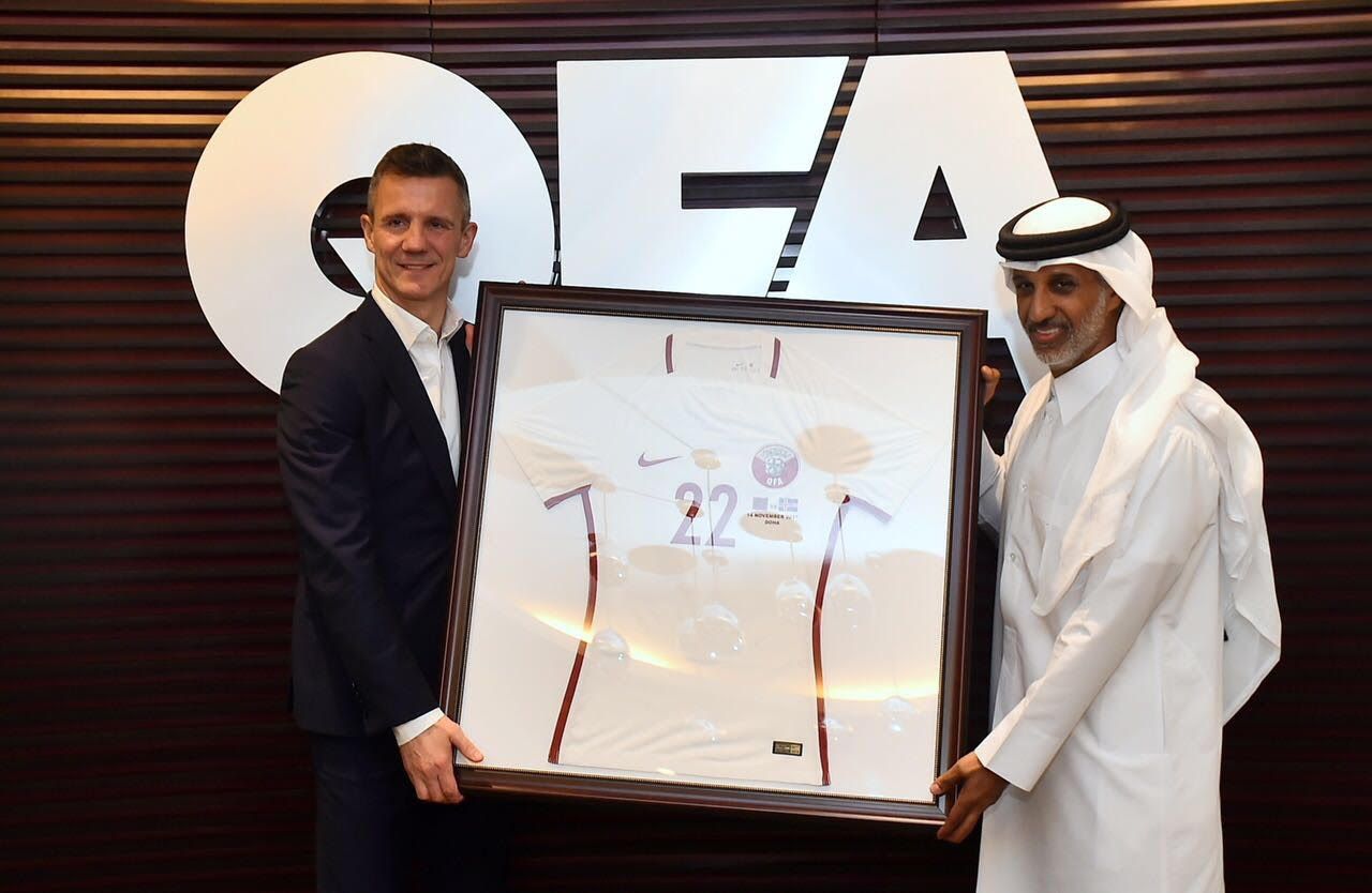 جودني بيرجسون والشيخ حمد بن خليفة